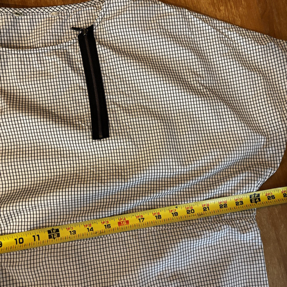 Chalet et Ceci Tunic Top Lrg Black White Grid Print Lagenlook Oversize Boxy - Picture 7 of 10